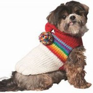 NWT! Chilly Dog Hand Knit Wool Dog Sweater - Vintage Ski Hoodie (5035)